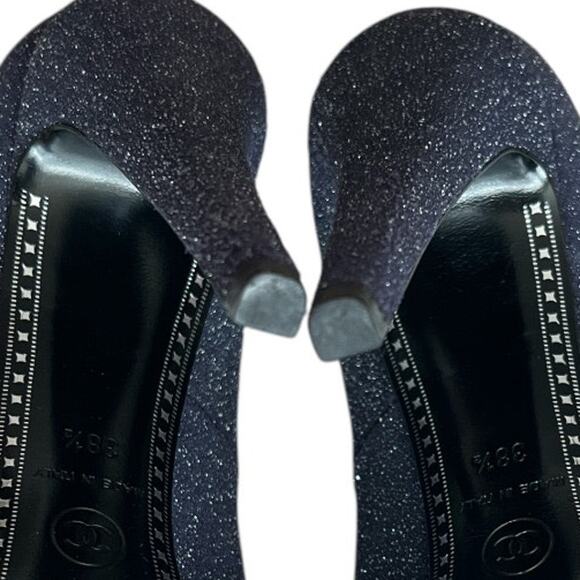 CHANEL Glitter Heels in Blue and Green - Picture 13 of 16